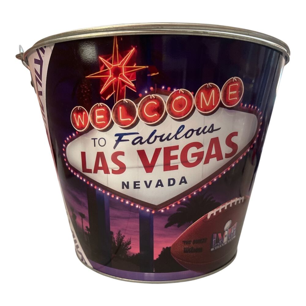 NFL Bud Light  LVlll Las Vegas Metal Super Bowl Beverage Bucket 49ers/ Chiefs
